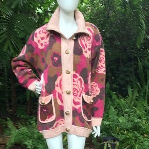 Vintage printed wool Jacket Designer